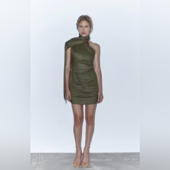 NWT Zara Gold Block Heel Sandals. Size 37 - Picture 7 of 16